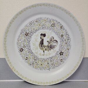 Floral Rooster Serving Tray - Vintage